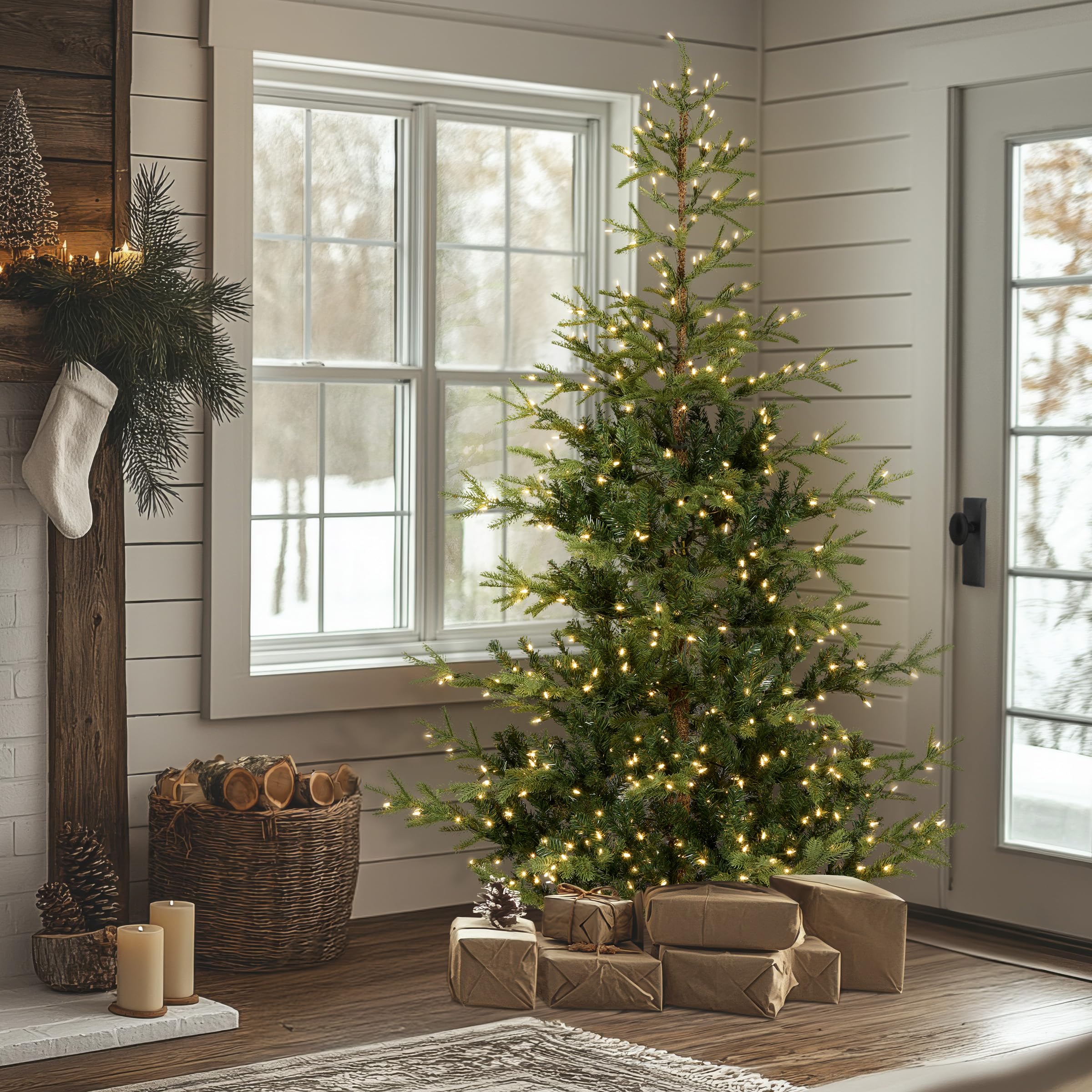 Amazon.com: National Tree Company 6.5 ft Pre-Lit Norwegian Spruce