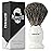 Perfecto 100% Pure Badger Shaving Brush-White Handle, Gift for Dad, Engineered for the Best Shave of Your Life. For Fathers Day Gift, Safety Razor, Double Edge Razor, Straight Razor, Shaving Razor