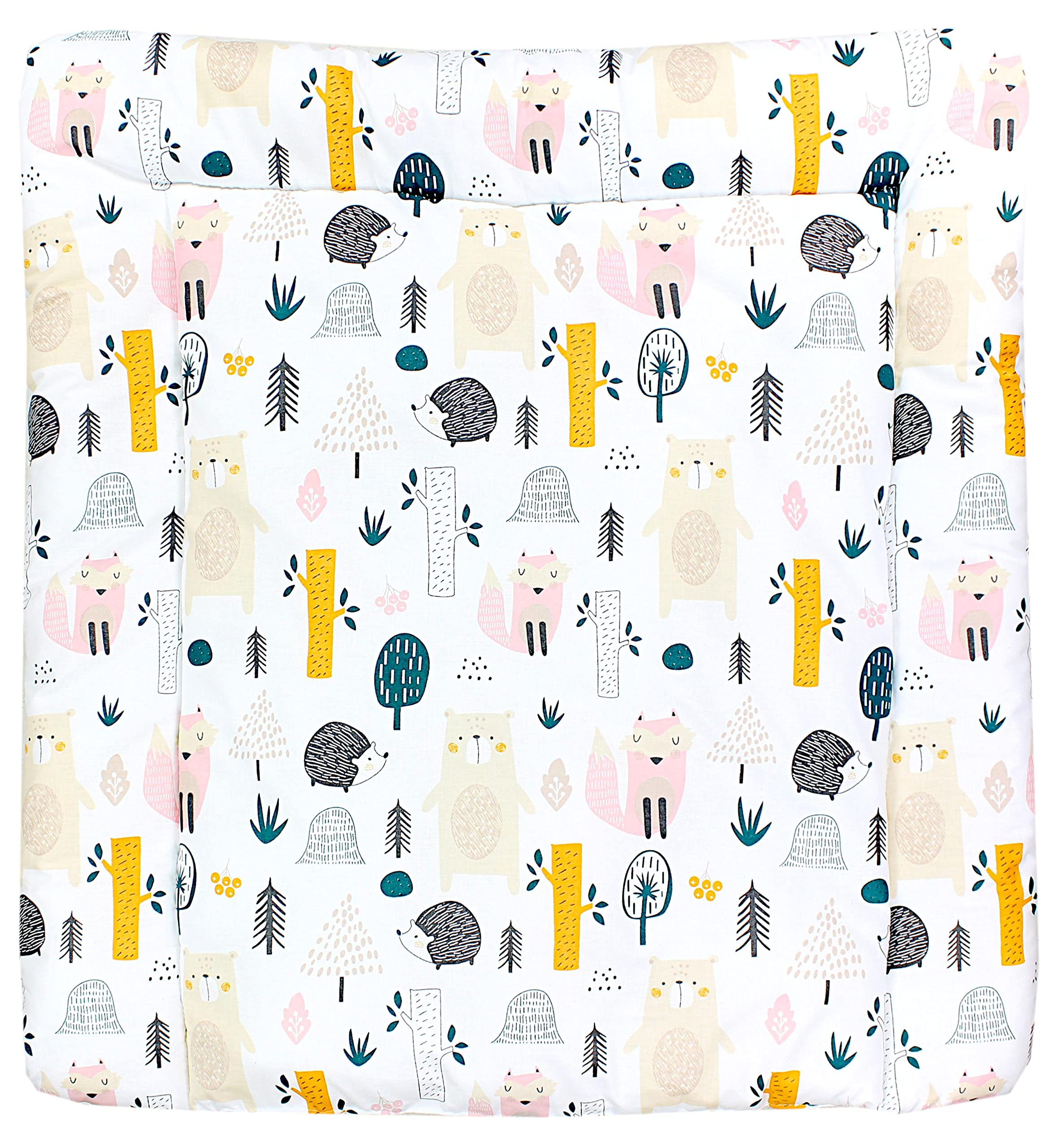 TupTam Colchón para Cambiador para Bebés Niños y Niñas, Safari/León/Marrón/Hojas/Verde, 70 x 50 cm — view 13