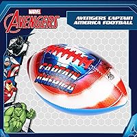 Vista 2 de Marvel Avengers - Fútbol juvenil Capitán América, mini fútbol juvenil pequeño para niños, talla 6, multicolor