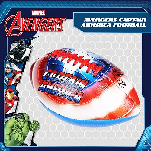 Miniatura 2 de Marvel Avengers - Fútbol juvenil Capitán América, mini fútbol juvenil pequeño para niños, talla 6, multicolor