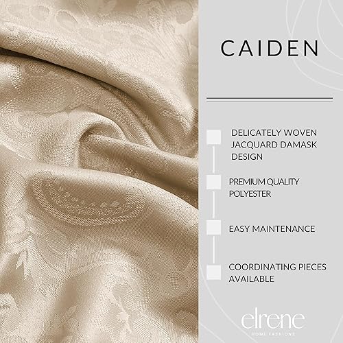 Miniatura 3 de Elrene Home Fashions Caiden Elegance - Servilleta, diseño de Damasco Arándano,Dorado,Marfil,Rojo,Plata,Gris pardo,Blanco