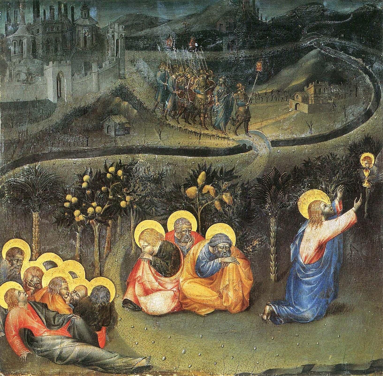 ARTXLXXBN Famous Painting Canvas Artwork Graffiti Print Christ in the Garden of Gethsemane Di Paolo by Di Paolo Portrait Canvas Image for Home Decor 60x90cm