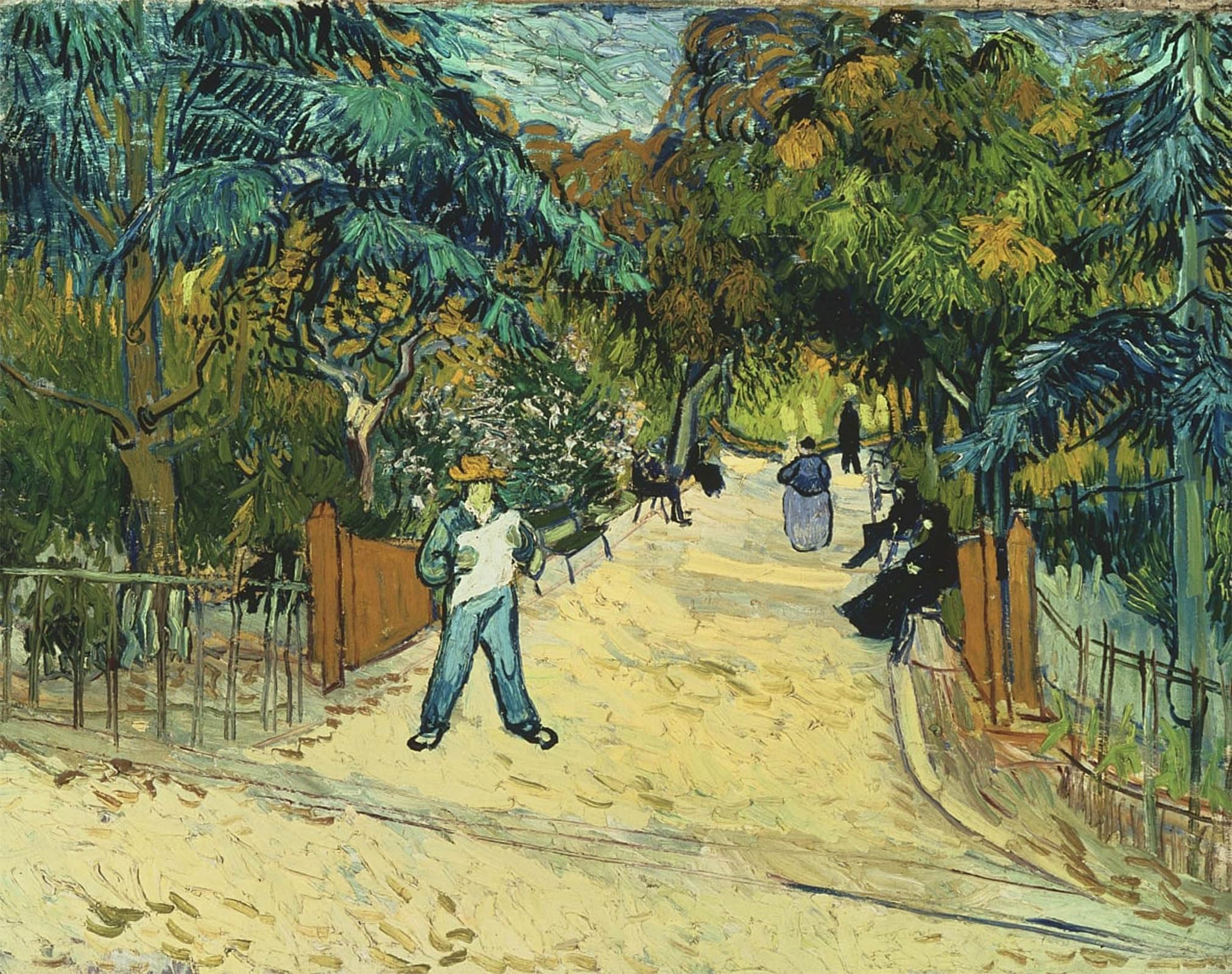 RZHRHJES Famous Painting Poster Art Canvas Print Retro Picture Entrance to the Public Gardens in Arle Poster Wall Art for Office Decor 60x90cm