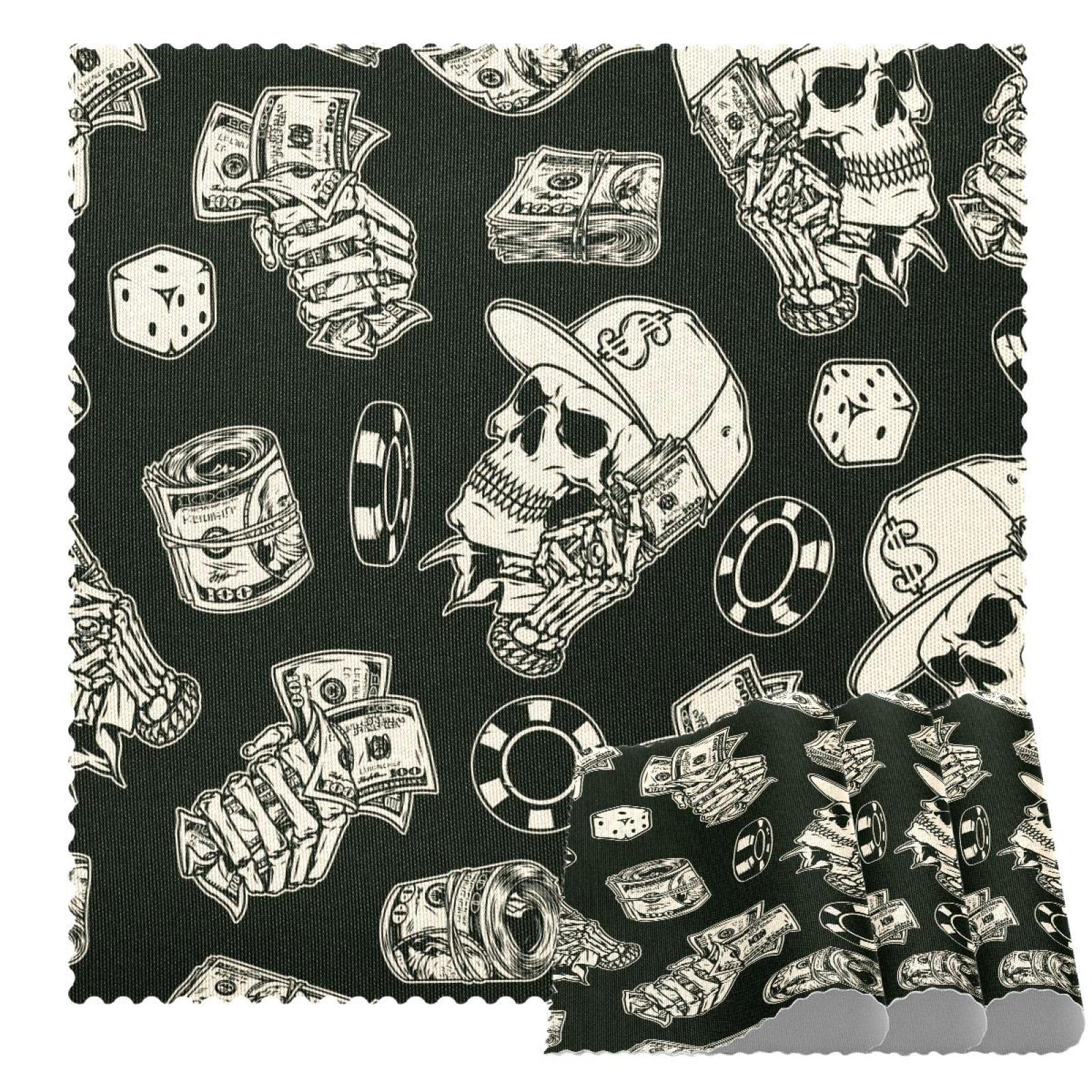 Sets de table antidérapants résistants à la chaleur crâne 30,5x30,5 cm