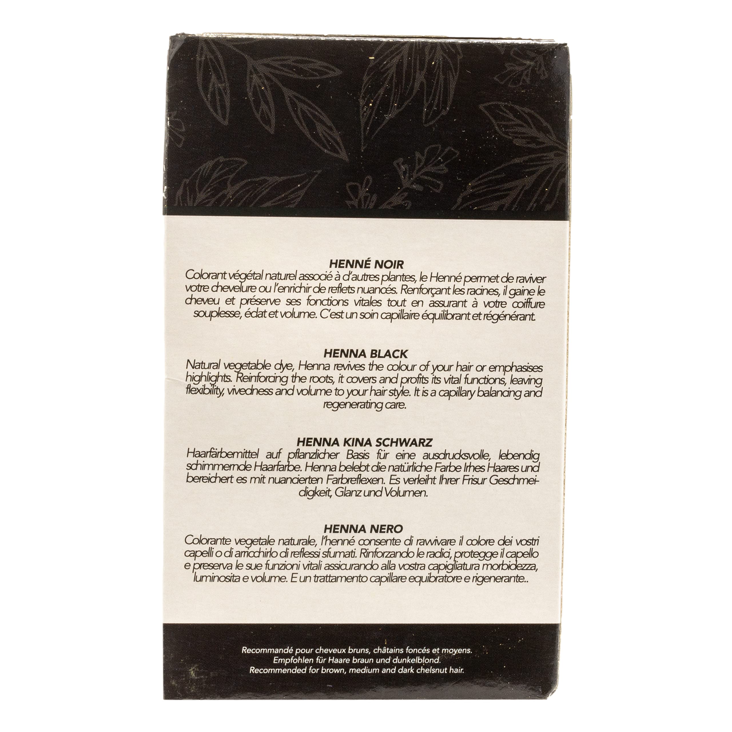 Hennedrog - Henna Natur schwarz 4 x 90 g