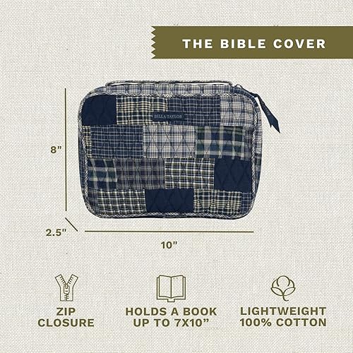 Miniatura 3 de Bella Taylor Funda para la Biblia para mujer  Organizador de Biblia y estuche de transporte para Biblias medianas y grandes  Algodón acolchado