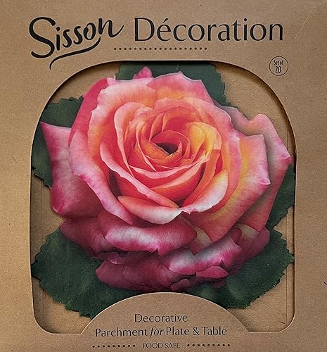 Hojas de papel pergamino para tablas de queso y embutidos, hojas de Sisson Distribution (paquete de 20) (rosa)