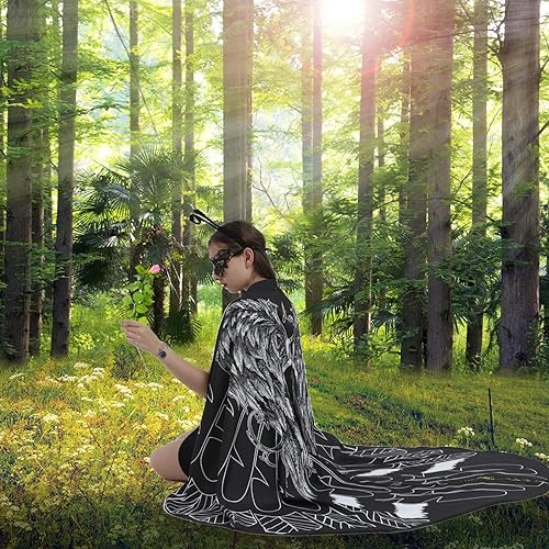 Miniatura 7 de Ypser Chal de alas de fiesta de Halloween para mujer, capa de disfraz de hada para mujer