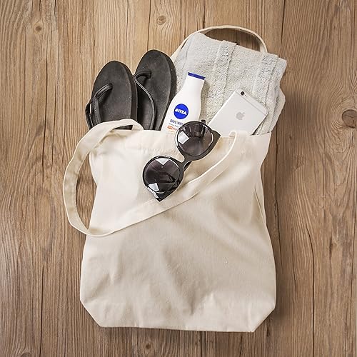 Miniatura 5 de Heavy Duty Large Canvas Tote Bags w Gusset - Crafts Shopping