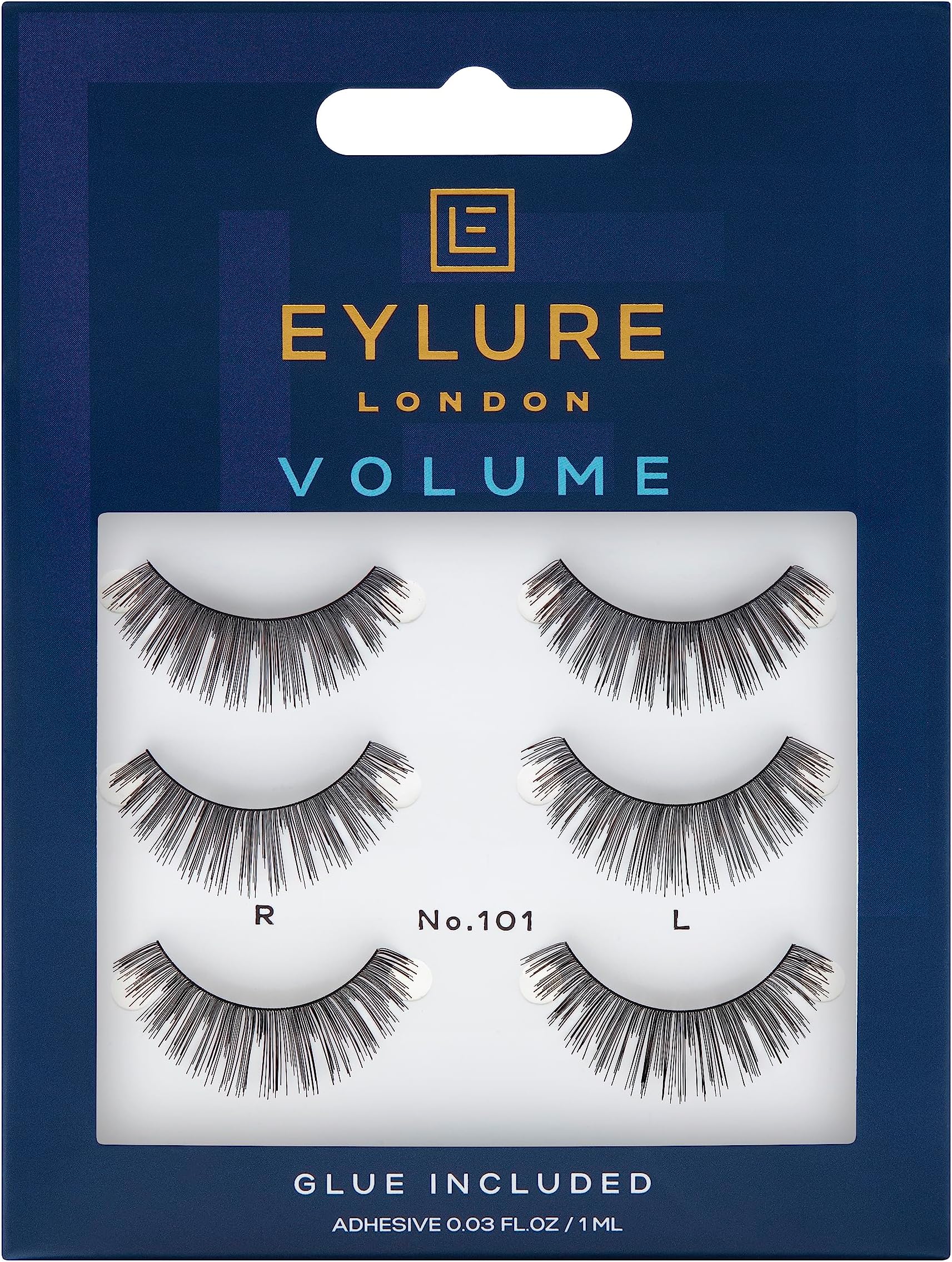 Eylure Strip False Lashes No.101, 3 pairs
