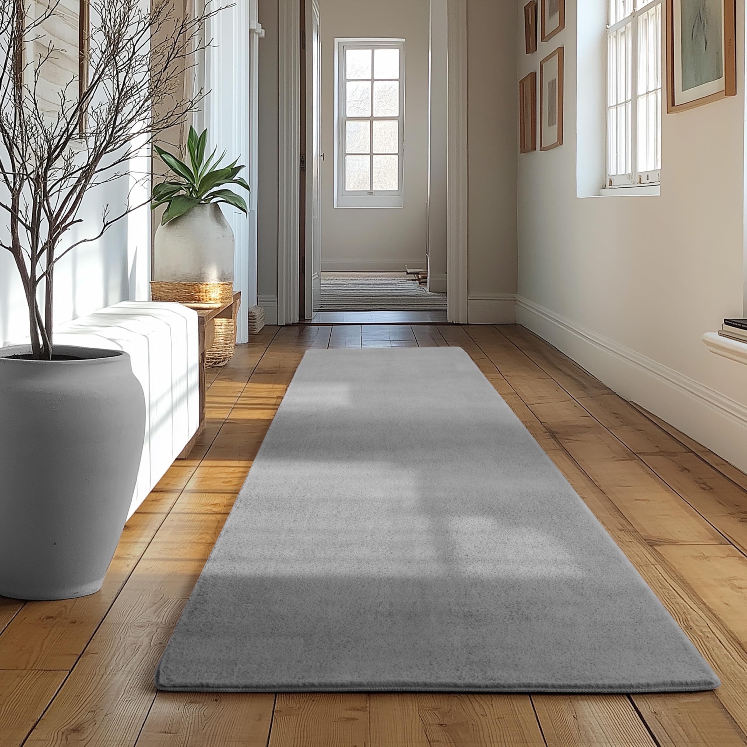 SIMPEX Teppich Wohnzimmer Kurzflor Teppich Waschbar, rund, rutschfest & weich, modernes einfarbiges Design für Wohnzimmer, Schlafzimmer, Küche & Kinderzimmer.