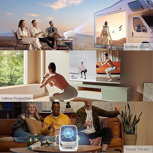 Miniatura 5 de Mini proyector, proyector portátil para exteriores compatible con 4K, proyector de película de corto alcance compatible con smartphone, TV Stick,