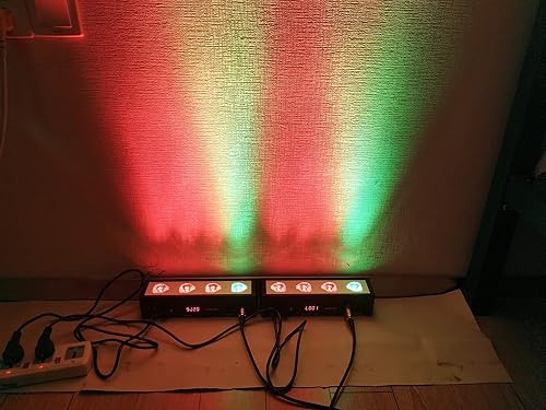 Miniatura 2 de SENLAN - Luz LED para escenario de lavado de pared, 4 piezas, X3W RGB 3 en 1 LED y casa de aluminio completo de 7 modos DMX512 para