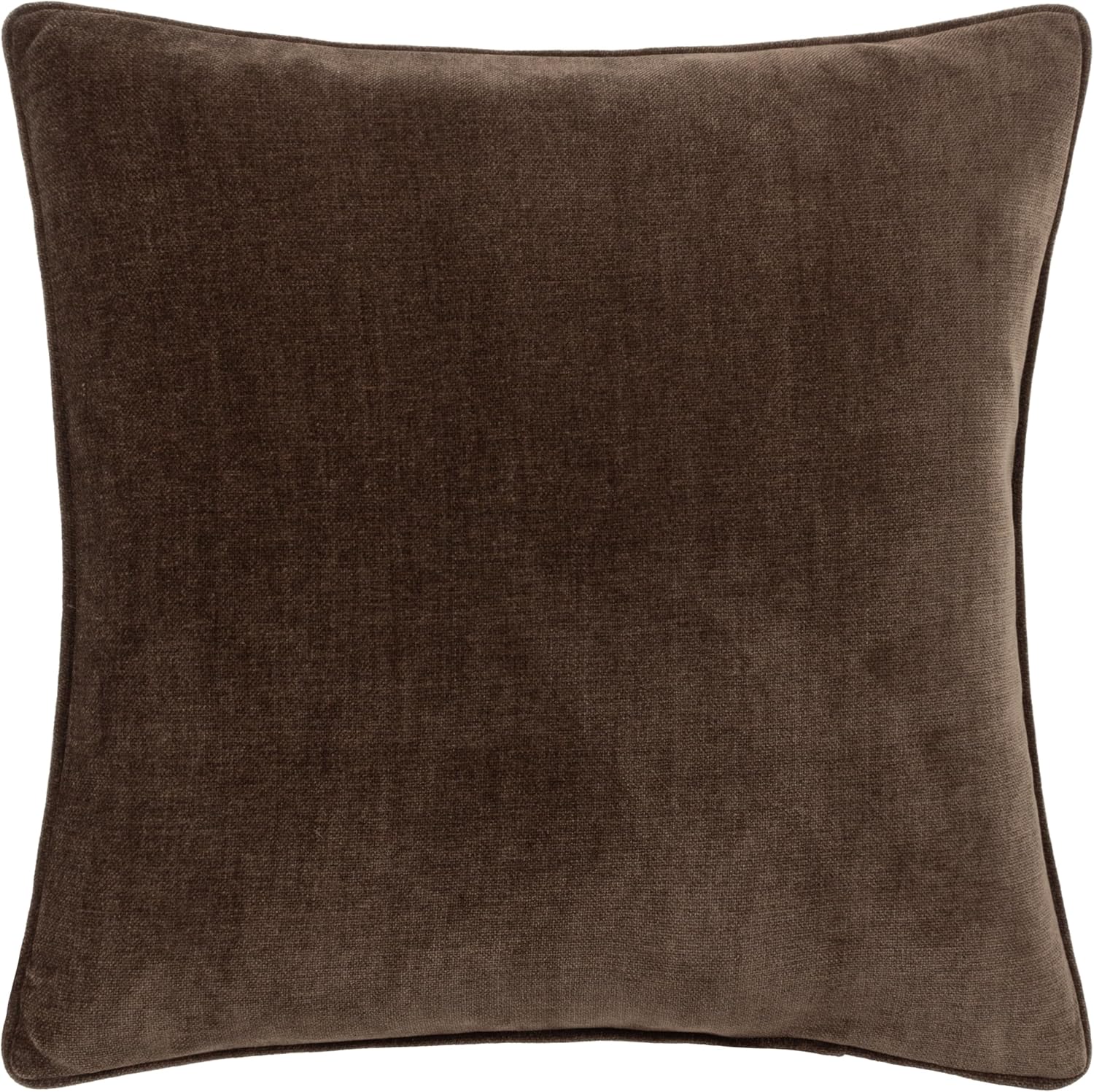 Yard Heavy Chenille Reversible Throw Pillow Cover (50cm x 50cm) (Brown)