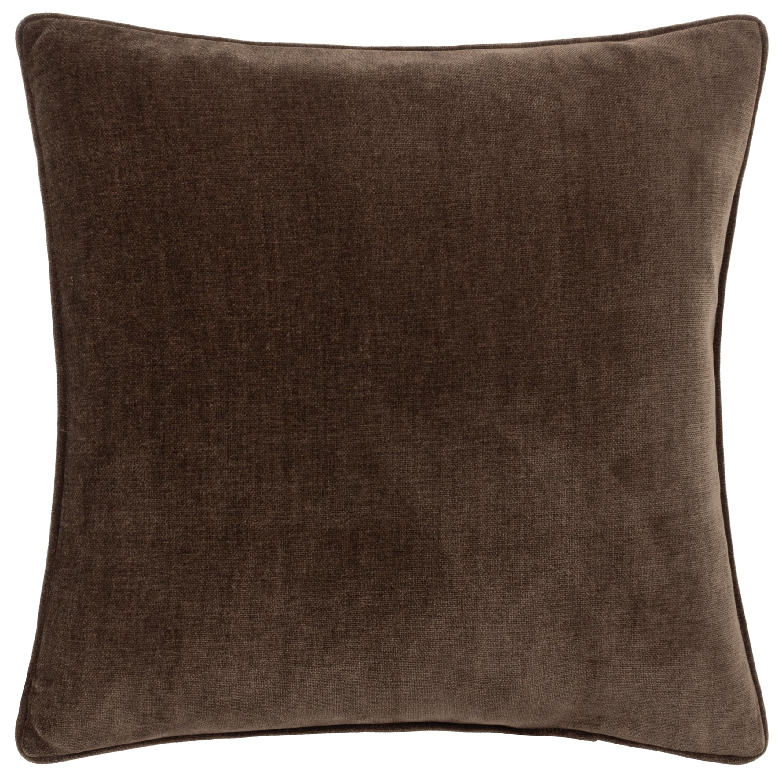 Yard Brown Cushion Heavy Chenille Square 50X50cm