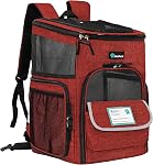 PetAmi Dog Backpack Carrier, Airline Approved Cat Backpacks for Carrying Small Large Cats, Pet Carrier Back Pack, Ventilated Soft Sided for Travel, Hiking, Camping, Max 18 lbs, Heather Gray