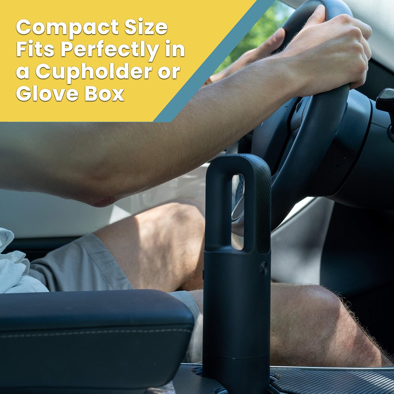 Make Lemonade Handheld Portable Cordless Car Vacuum | Rechargeable Battery and Replaceable HEPA Filter