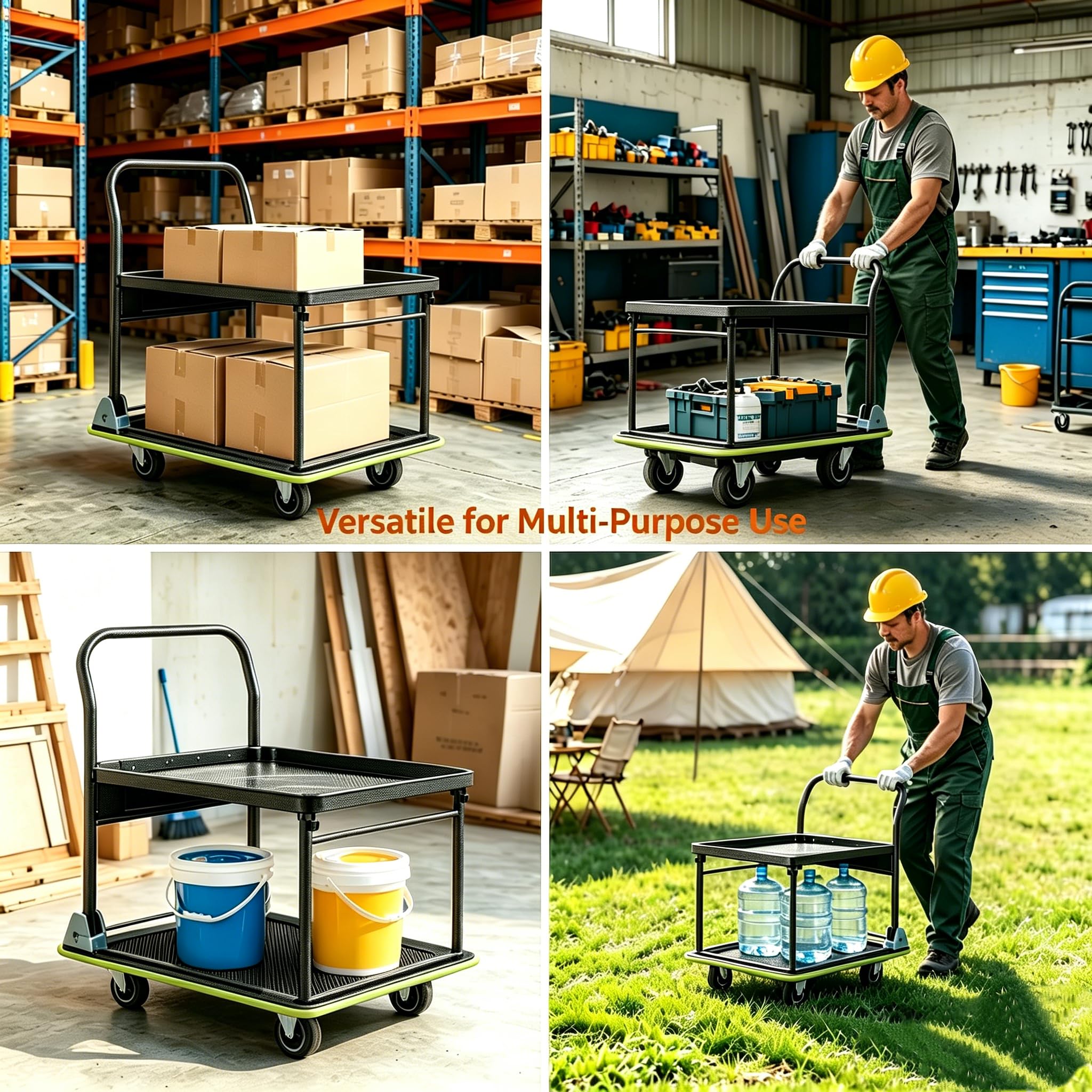 Heavy Duty Folding Cart Dolly - 700lbs Capacity -8