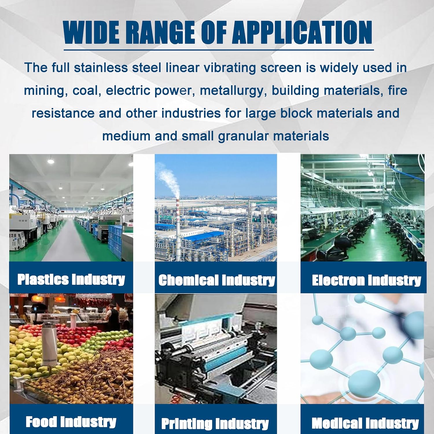 INTSUPERMAI Stainless Steel Straight Linear Vibrating Screen Vibrating Sieve Screen Shaker Straight Vibrating Sieve Screen Shaker Linear Sifter Shaker Screen Machine with One Layers 12mm Screen 110V