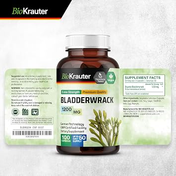 BIO KRAUTER Bladderwrack 100 Capsules & Burdock Root Tincture 4 Fl. Oz.