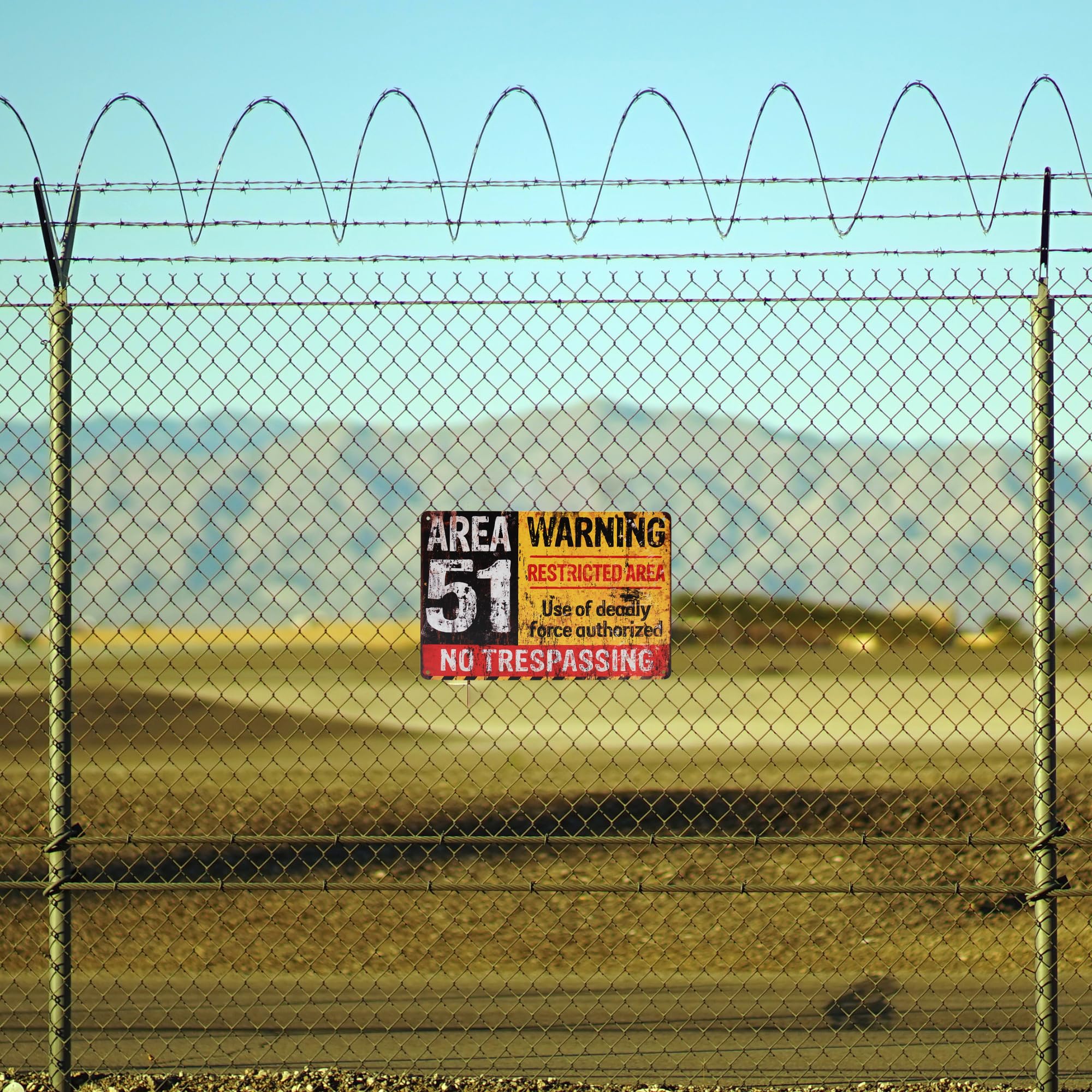 Amazon.com: Funny Metal Wall Decor Signs - Area 51 Warning