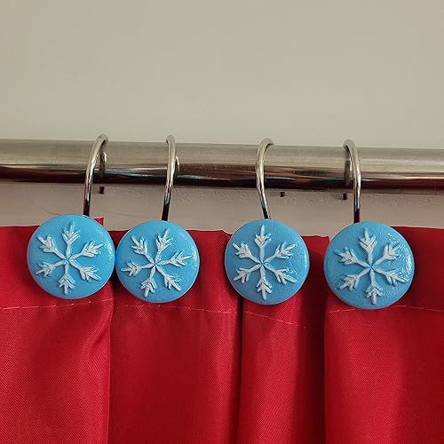 Miniatura 3 de Twofish Home Halloween - Juego de 12 ganchos de cortina de ducha de resina con diseño de calabaza, ganchos decorativos para cortina de ducha de