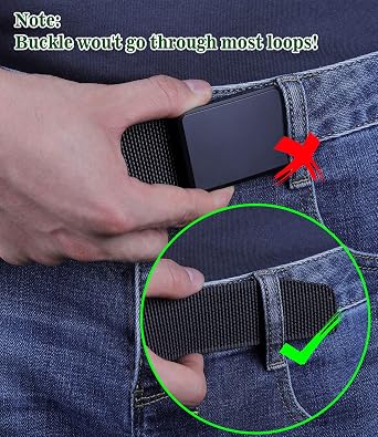 Work Belts for Men, Tactical Military Belt with Quick-Release Metal Buckle, 2 Colors Nylon Canvas Fabric Golf Belt, Adjustable Belt Precise Fit Suitable