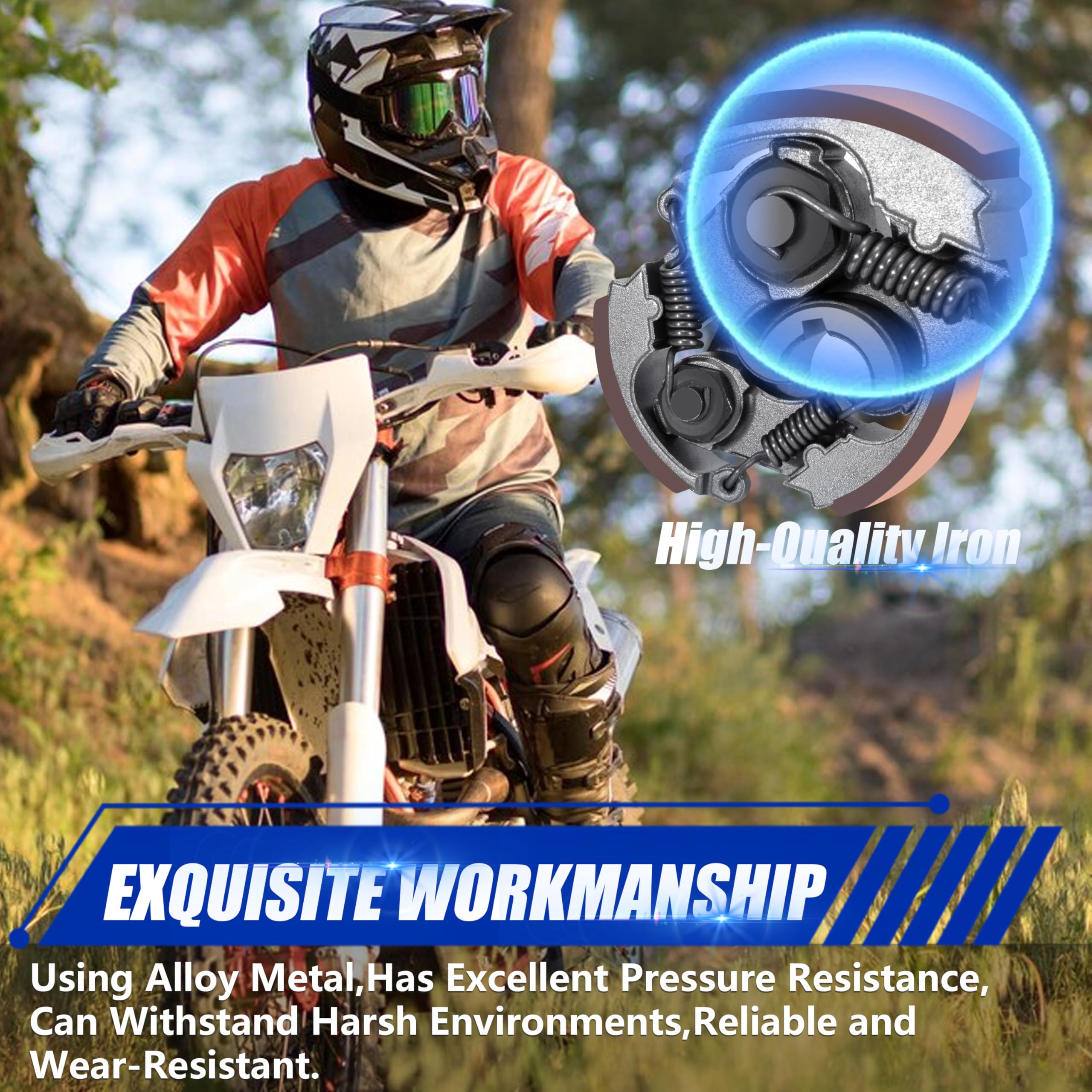 Tunejoy Pastiglia Frizione con 3 Molle Minimoto Frizione Ferro per 2 Tempi 43cc 47cc 49cc Mini Pocket Bike Dirt Pit Bike Crosser ATV con Scanalato Rosso