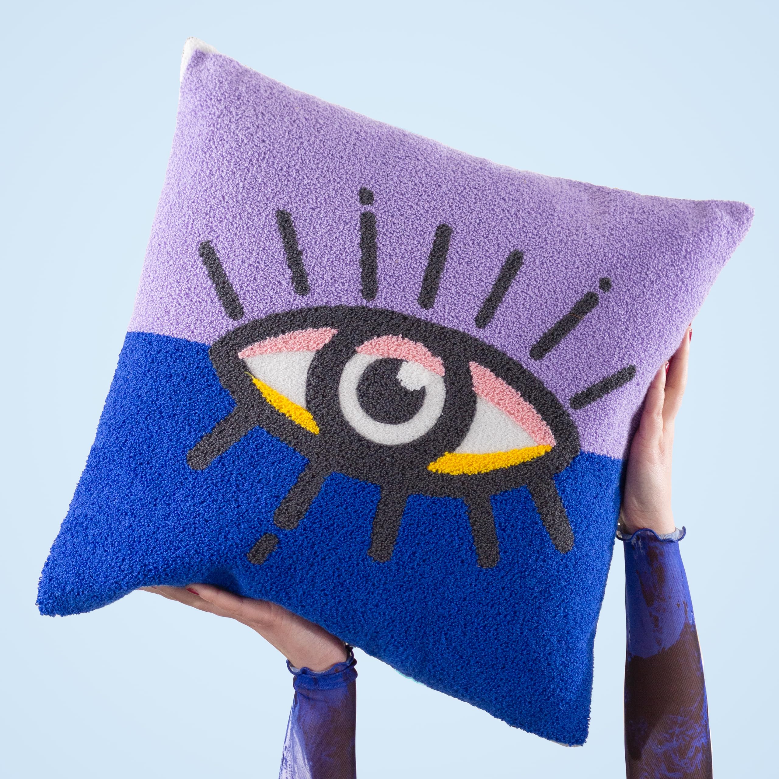 B&Q -  All Eyes On You Boucle Feather Rich Cushion