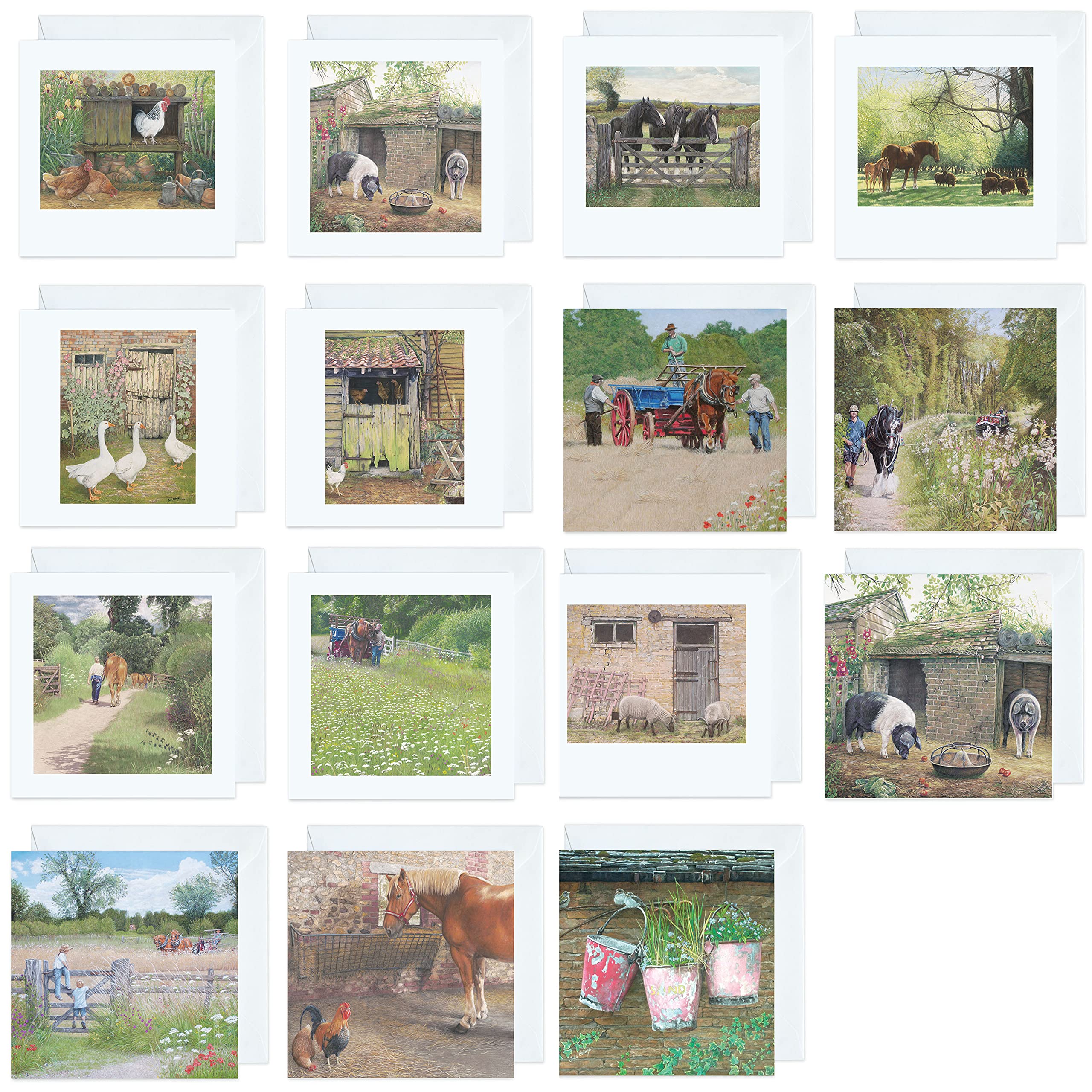 English Countryside Scenes. Greetings Cards. Blank Inside. 15 Designs.