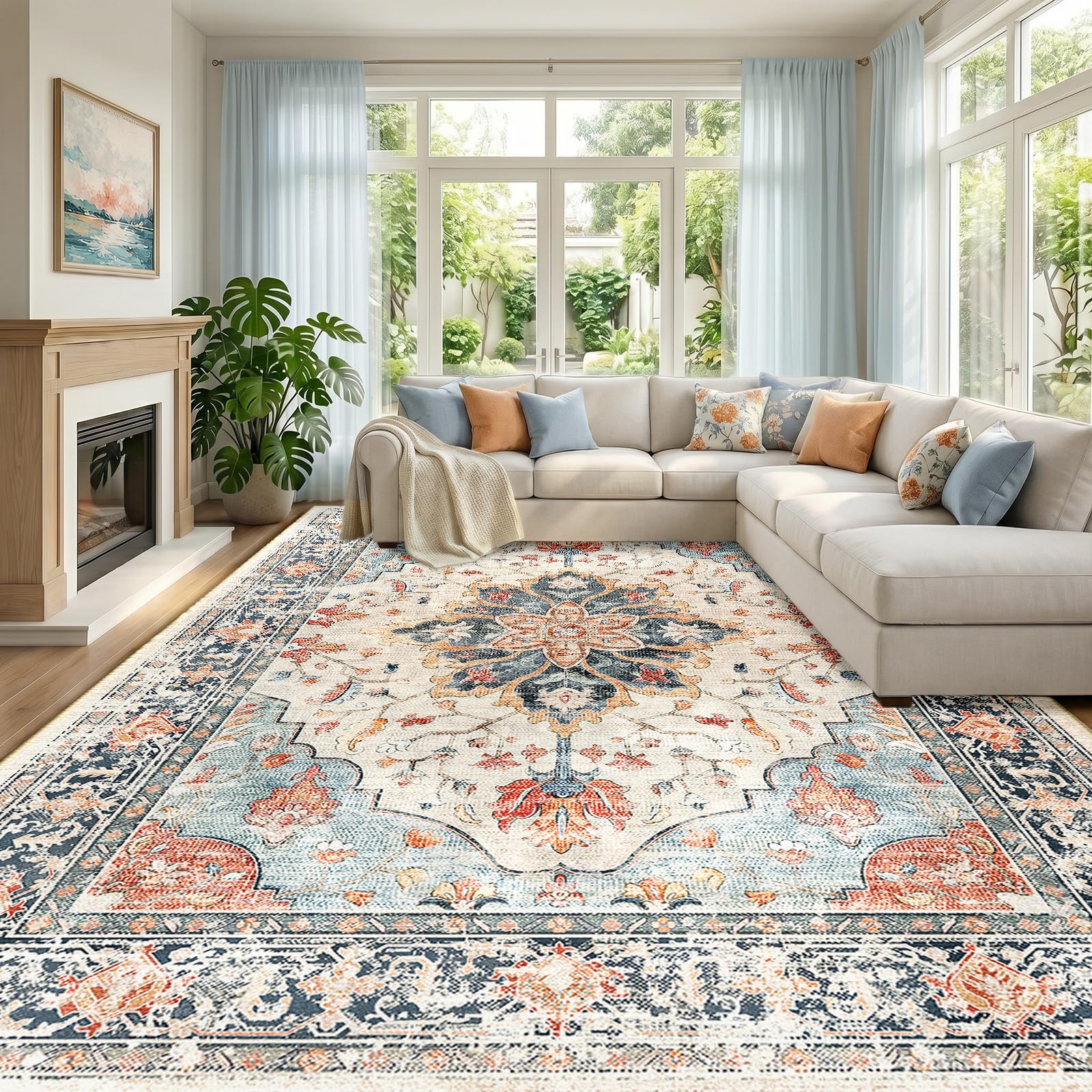 Amazon.com: RELEANY Area Rugs Large 9'x12' Washable Non-Slip
