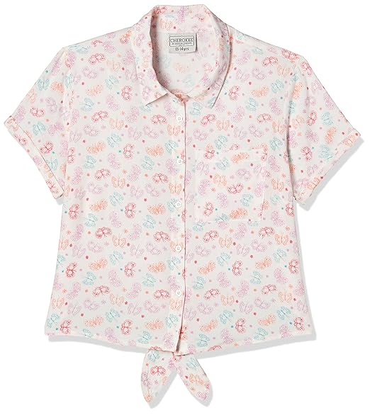 Cherokee by Unlimited Girls Plain Regular Fit Shirt