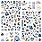 LINAYE 24 Sheets Winter Stickers for Kids, 1440 PCS Adhesive Cute Winter Snowman Stickers Bulk Pack for Kids Party Favors Gifts for Boys Girls