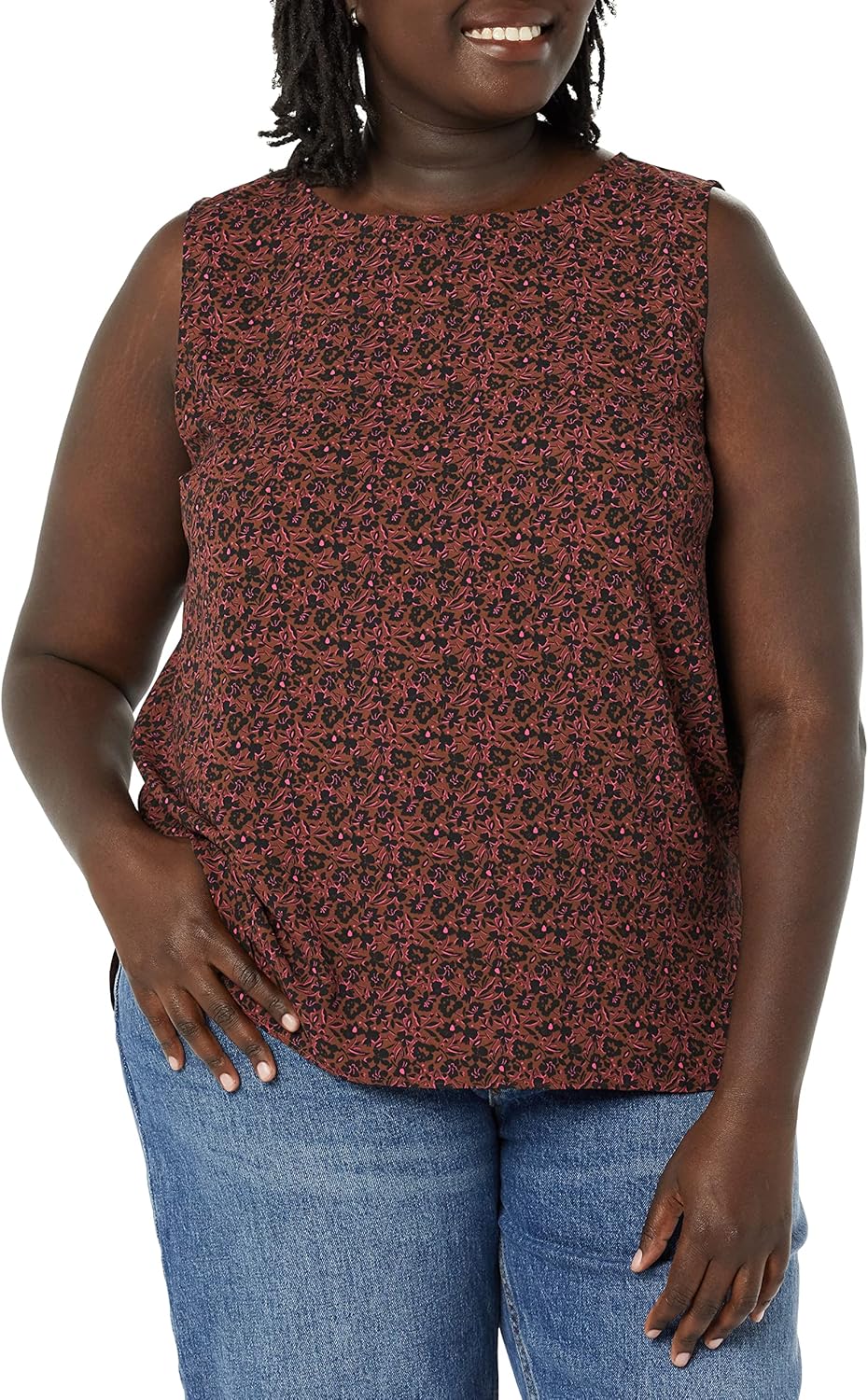 Amazon Essentials Women's Regular-Fit Sleeveless Layering Tank Top Crew Neck