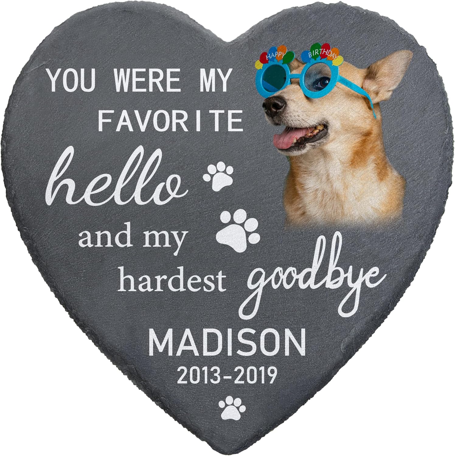 Cusmycra Dog Memorial Stones, Personalized Pet Memorial Stone, Dog Memorial Gifts