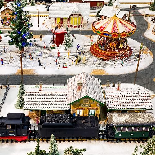 Miniatura 7 de Frienda Accesorios de pueblo navideño, departamento, aldea, caminos y calles, tapete de camino de ladrillo para invierno, nieve, paisaje, jardín,