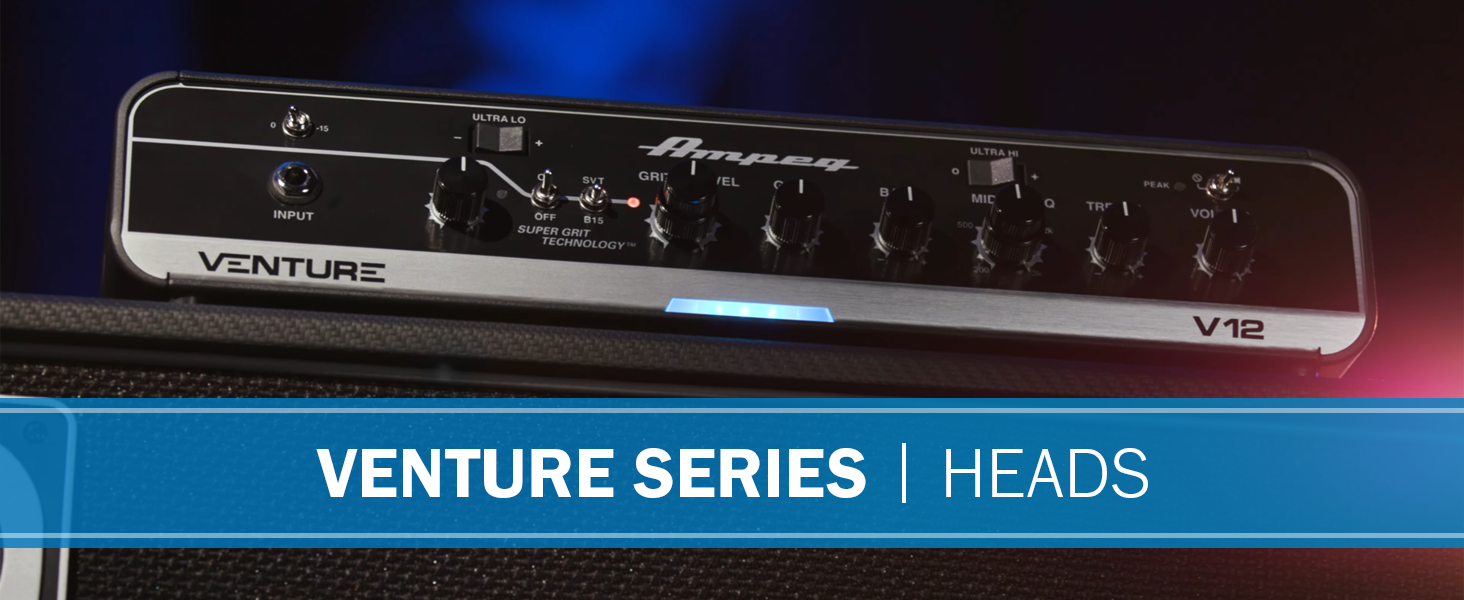 Amazon.com: Ampeg Venture V3 Bass Guitar Head 300 Watts : Musical