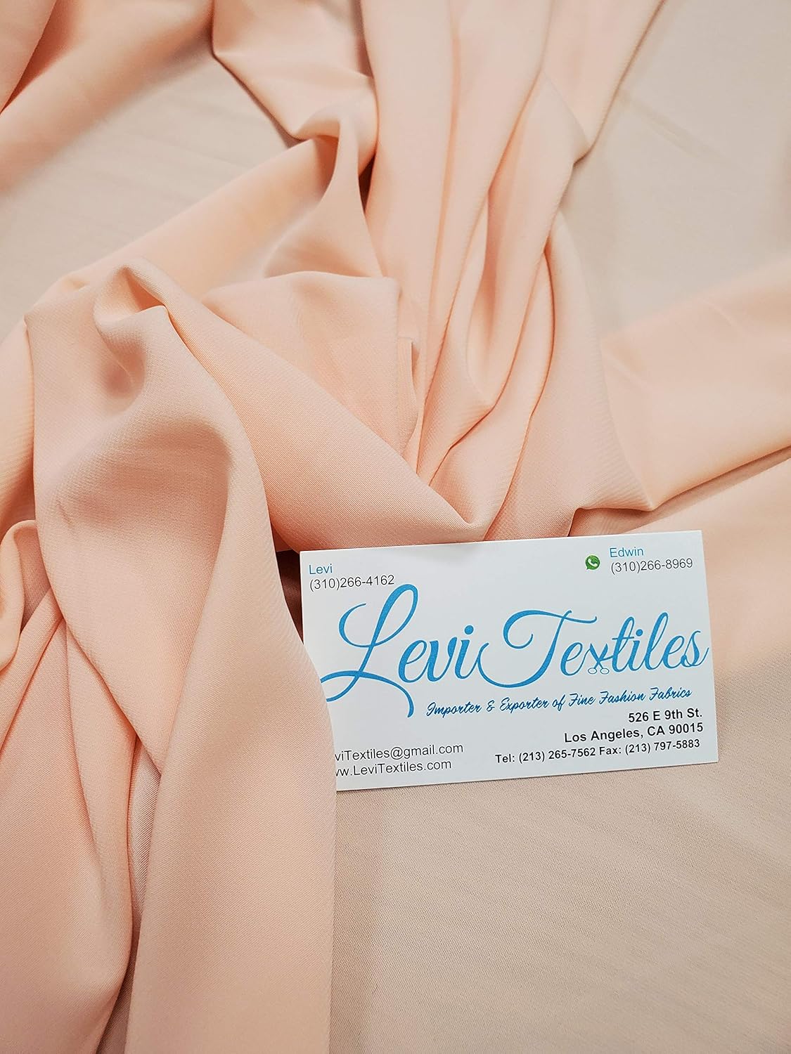 Levi Textiles, INC. Stretch Imitation Silk Chiffon Spandex -2 Way Slight Stretch- 58/60" - Sold BTY (#23 - Off-White)