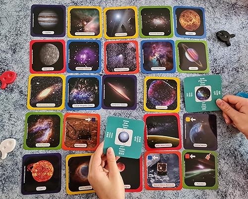 Miniatura 7 de Qurious Space Junior Explorer  Juego de cartas flash STEM  Los pre-lectores giran y aventuran a través de la galaxia. Usando fotos de la NASA,