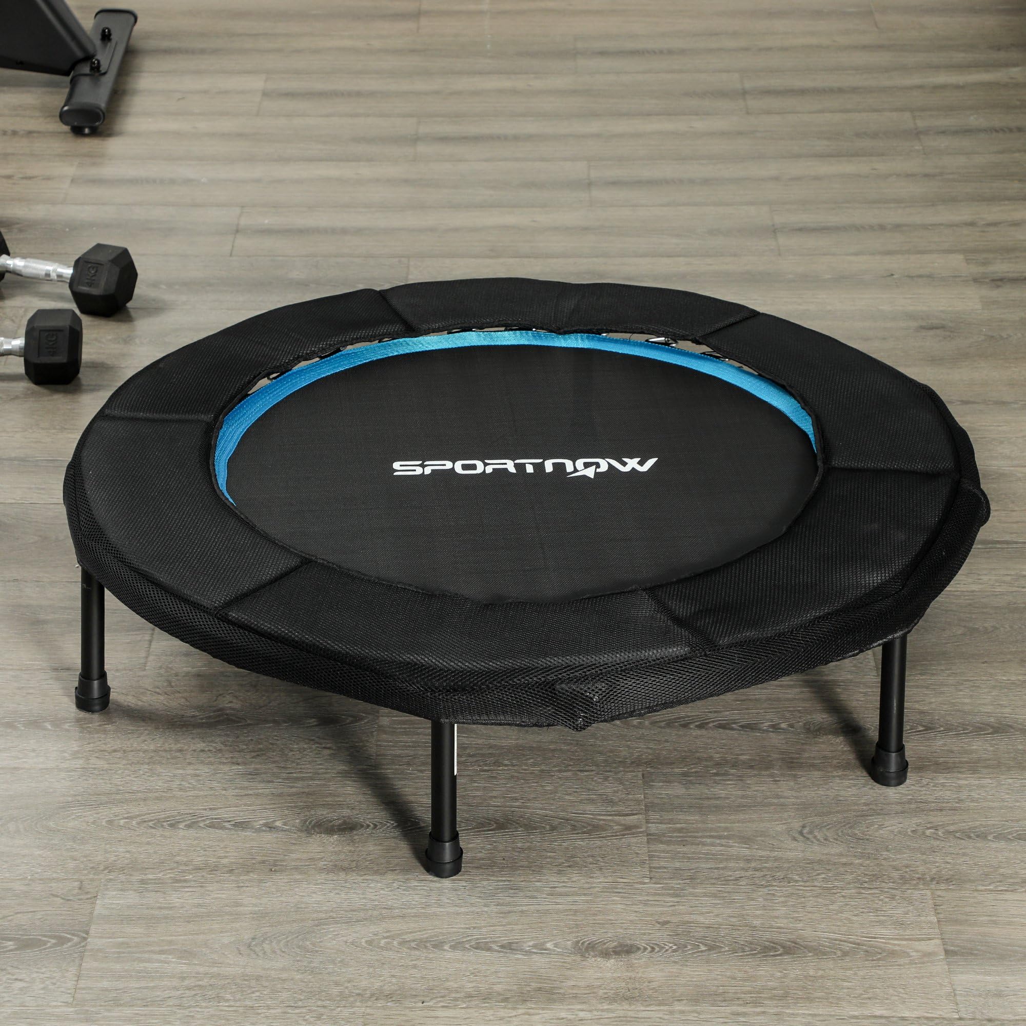 SPORTNOW Trampolín de Fitness Adultos Ø102 cm Plegable