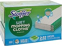 Vista 1 de Swiffer Sweeper Repuestos de Paños Húmedos para Trapear Aroma Ventana Abierta Fresca 32 Unidades Paquete de 2