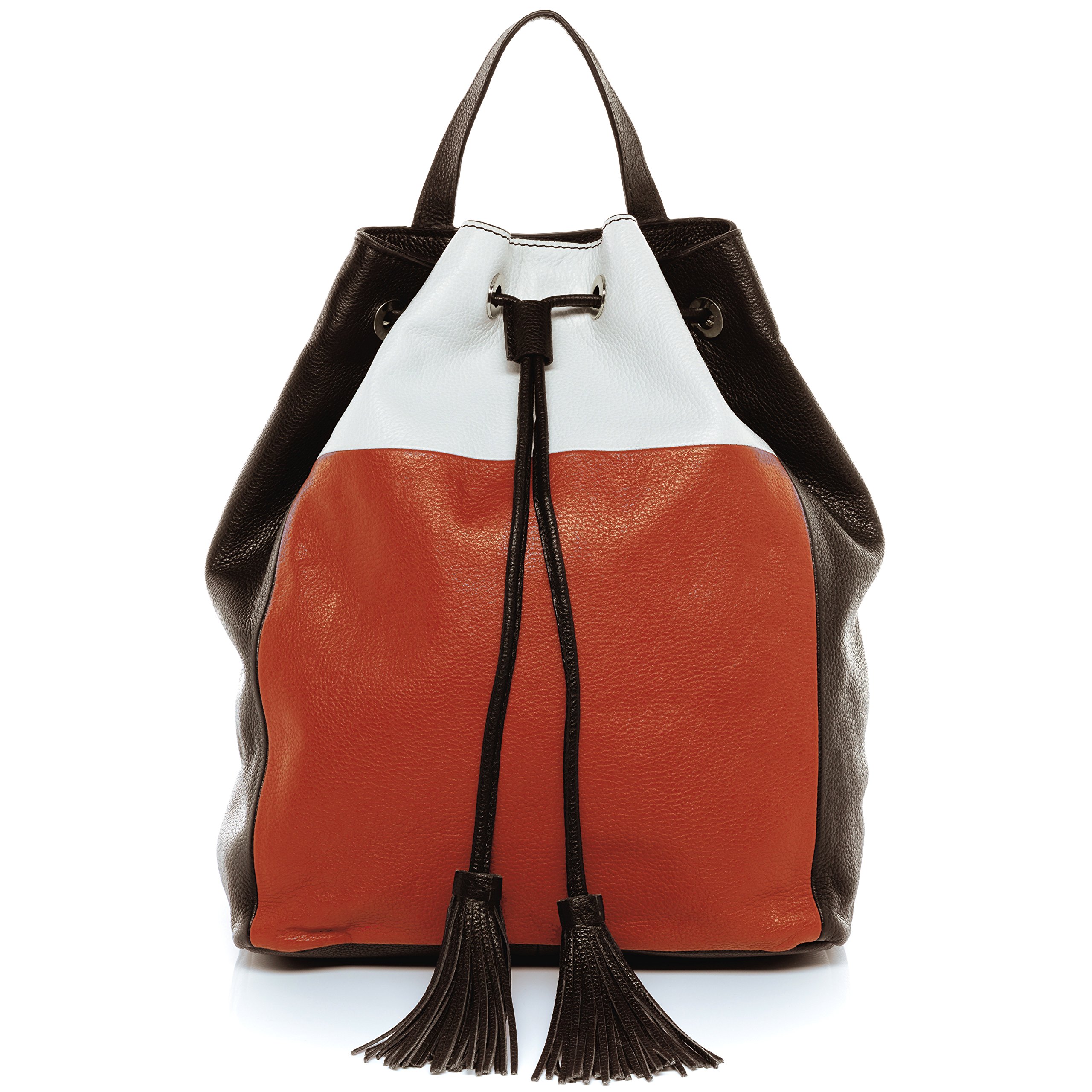 BACCINI Backpack Napoli Medium daybag knapsack Real Leather Rucksack Leather Bag Women´s Bag Multicoloured