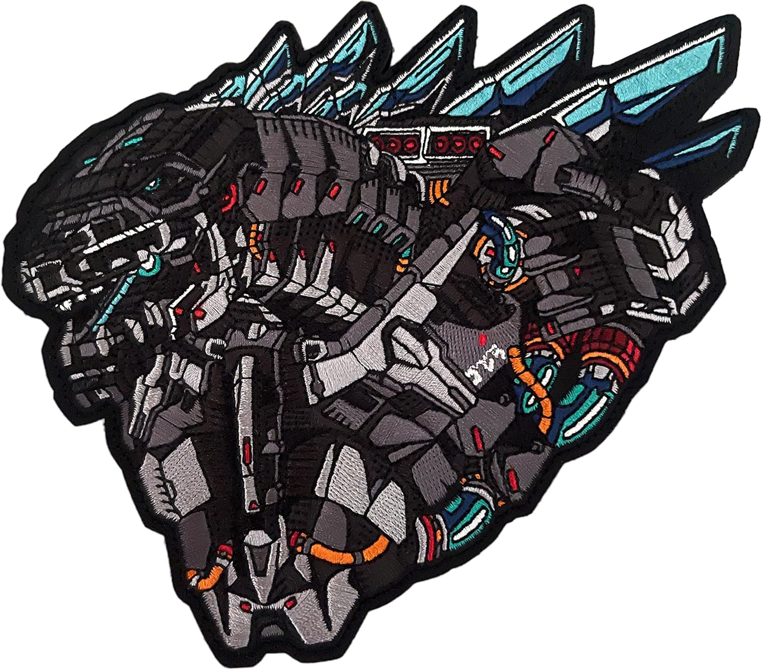 Sci-Fi Rubber Dinosaur Mecha Robot Cyberpunk Embroidery Morale Patch