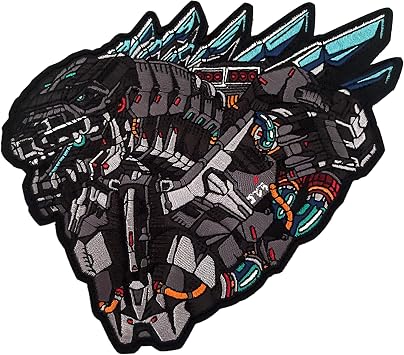 Sci-Fi Rubber Dinosaur Mecha Robot Cyberpunk Embroidery Morale Patch