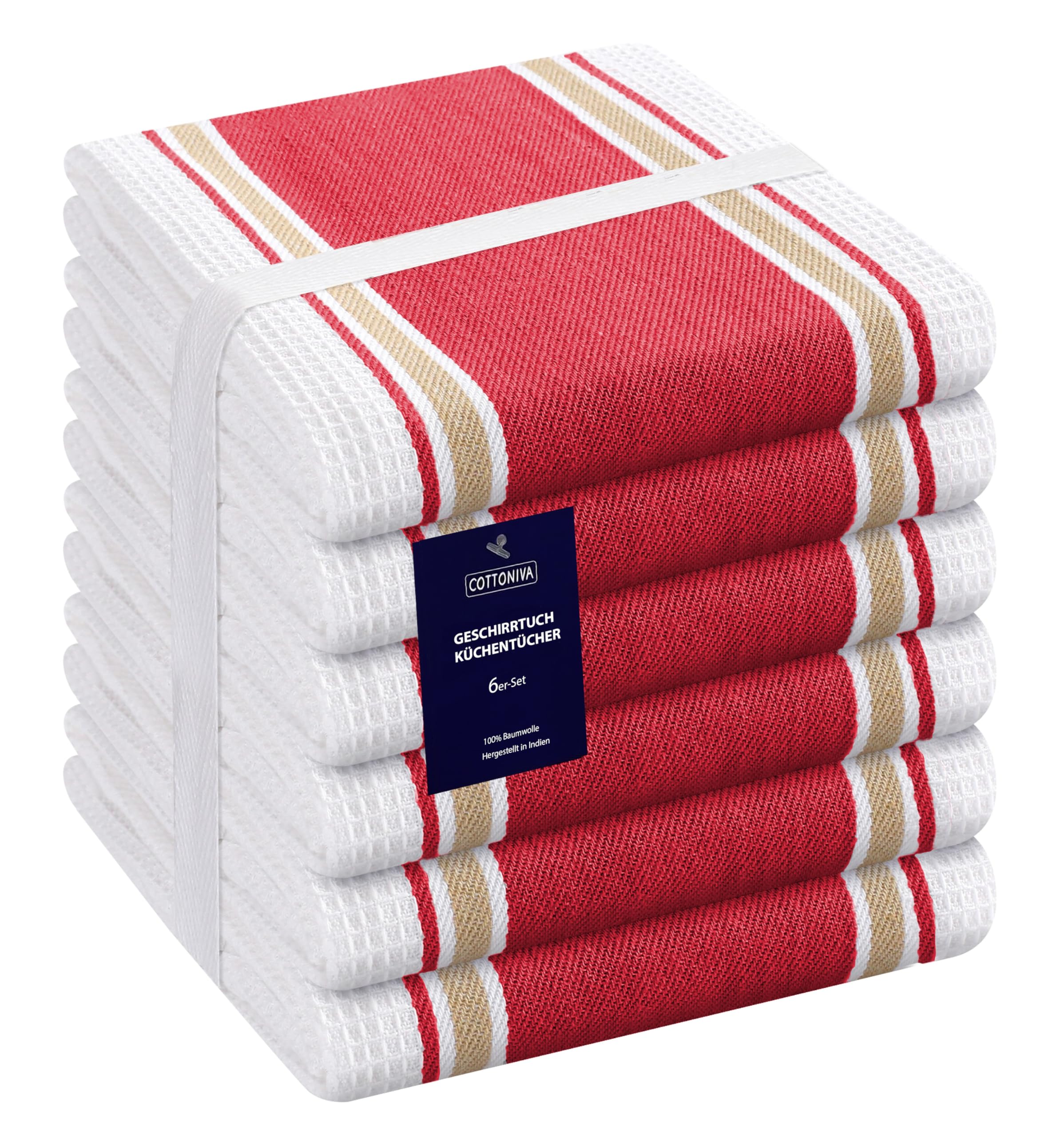 Torchons De Cuisine Noël - Lot De 3 - Coton 100%, 25 X 18 Pouces - Motifs Festifs (Père Noël, Bonhomme De Neige, Sapin)