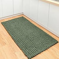 Vista 90 de FLOLEOPA Alfombras de baño de microfibra suave y esponjosa, tapetes de baño absorbentes, antideslizantes, lavables a máquina y de secado rápido