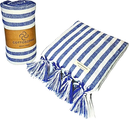 Miniatura 1 de Cottosophy Toalla de playa de algodón, sin arena, de secado rápido, grande de 71 x 39.4 pulgadas, toalla turca, toalla de piscina, toalla de baño,