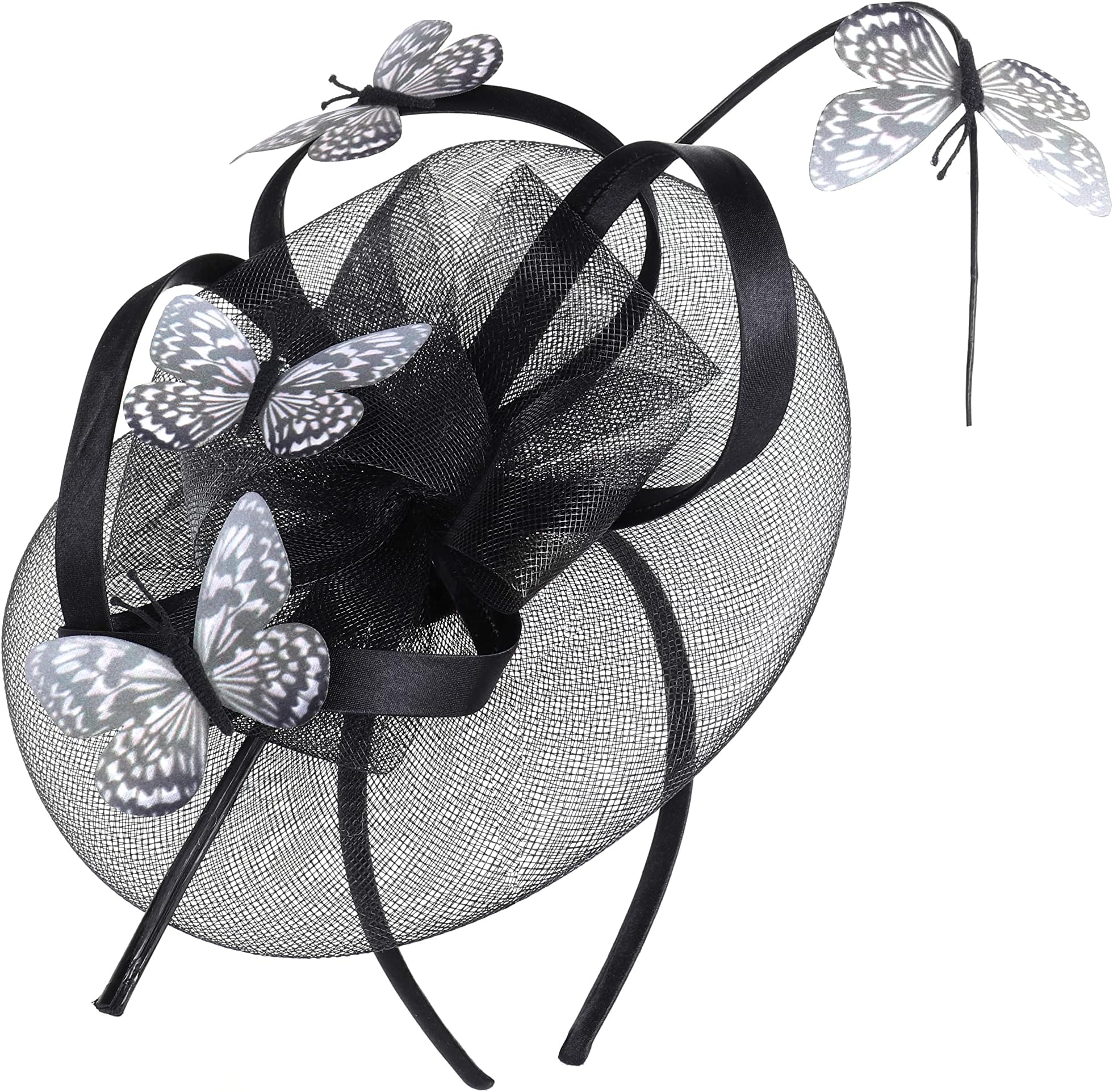CoucolandButterfly Fascinator Hat Cocktail Tea Party Fascinator Headband Kentucky Derby Butterfly Headpiece