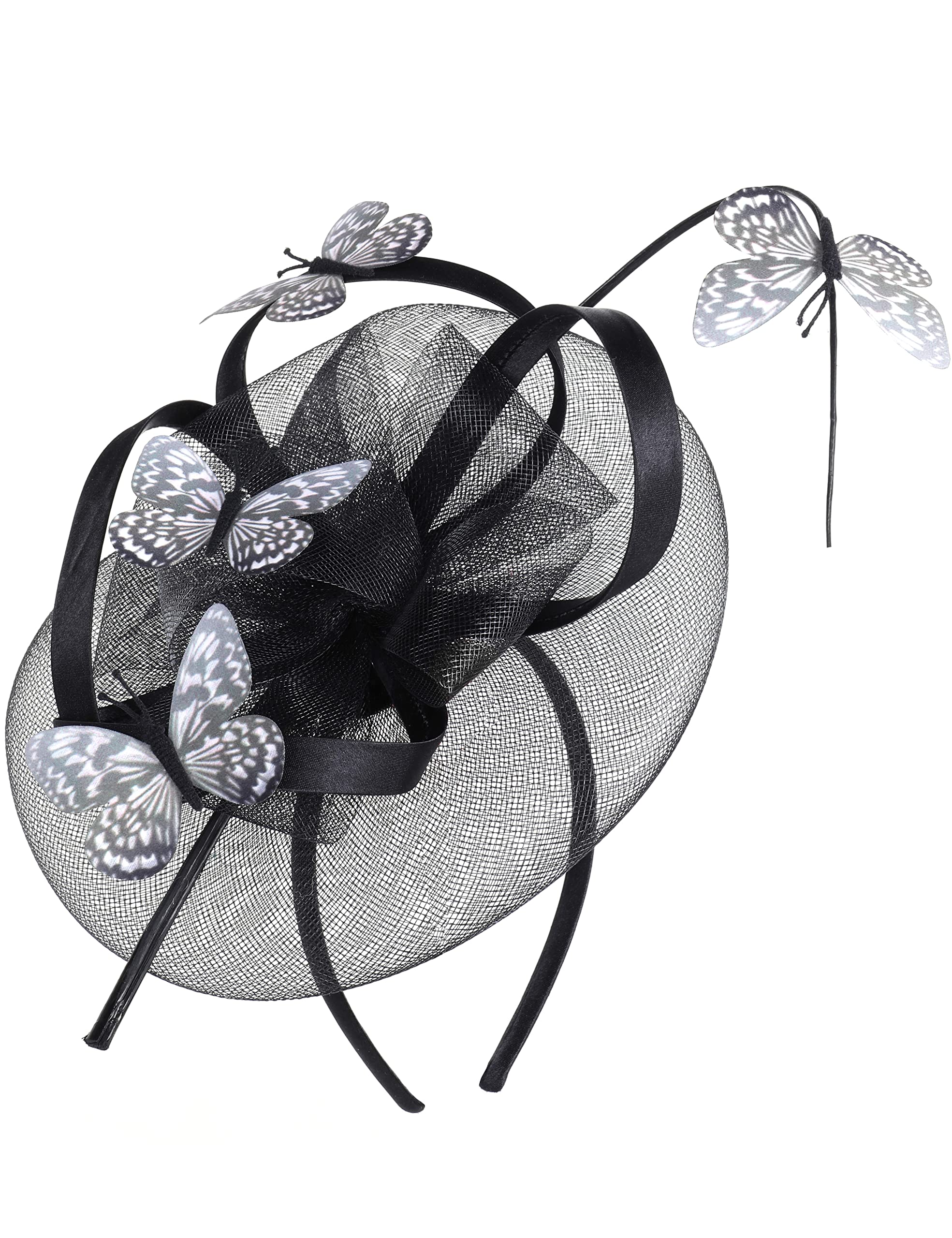 CoucolandButterfly Fascinator Hat Cocktail Tea Party Fascinator Headband Kentucky Derby Butterfly Headpiece